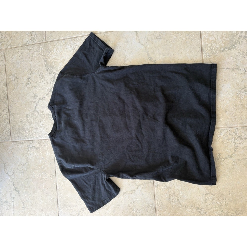 Champion Shirt Adult Large Black Logo Embroidered Three Line Cursive Mens - Picture 2 of 5